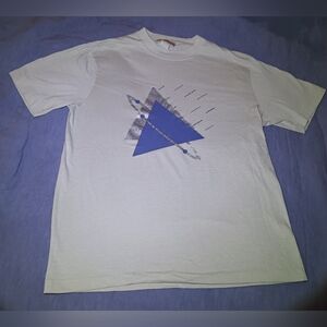 Vintage 1980s DORS Casual Wear by Dorman Geometric Glitter Graphic Tee Retro